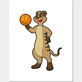 Meerkat at Basketball Sports Posters and Art
